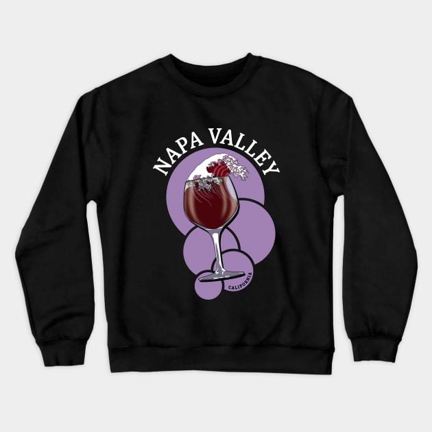 Napa Valley California Wine Crewneck Sweatshirt by TMBTM